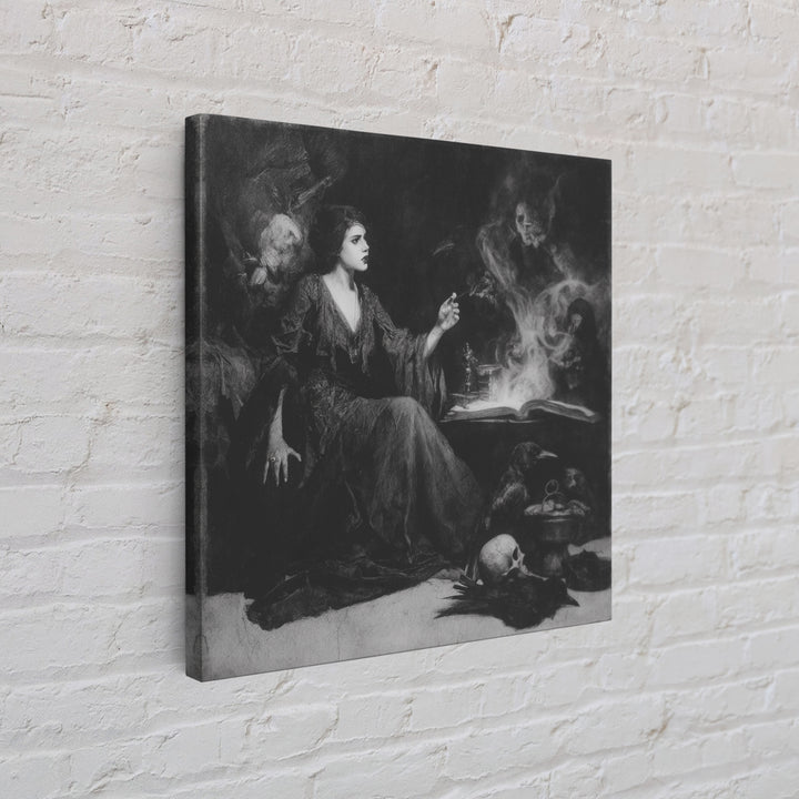 Dark Academia Halloween, Symbolist Dream Art, Square Wall Art, Dark Halloween Decor, Canvas Print, Halloween Wall Art