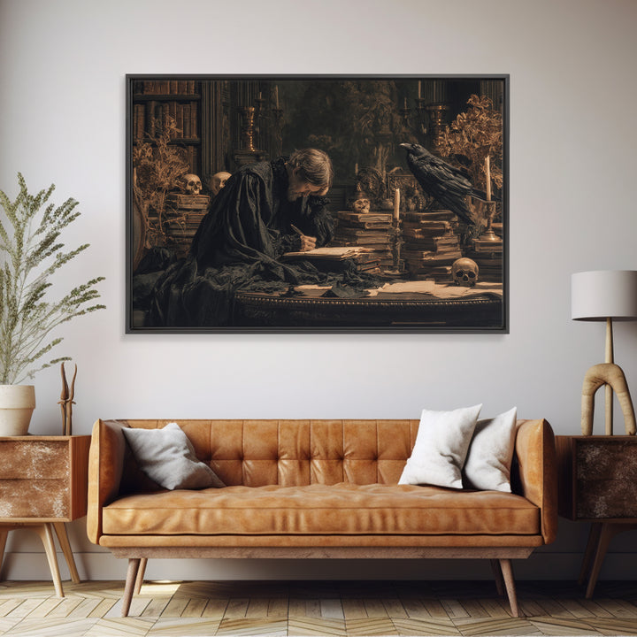 Dark Academia Halloween, Symbolist Gothic Landscape, Landscape Wall Art, Macabre Wall Art, Framed Canvas Print, Halloween Wall Art