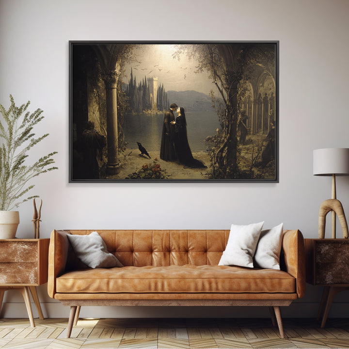 Gothic Romance, Symbolist Gothic Landscape, Landscape Wall Art, Macabre Wall Art, Canvas Print, Halloween Wall Art, Halloween Decor