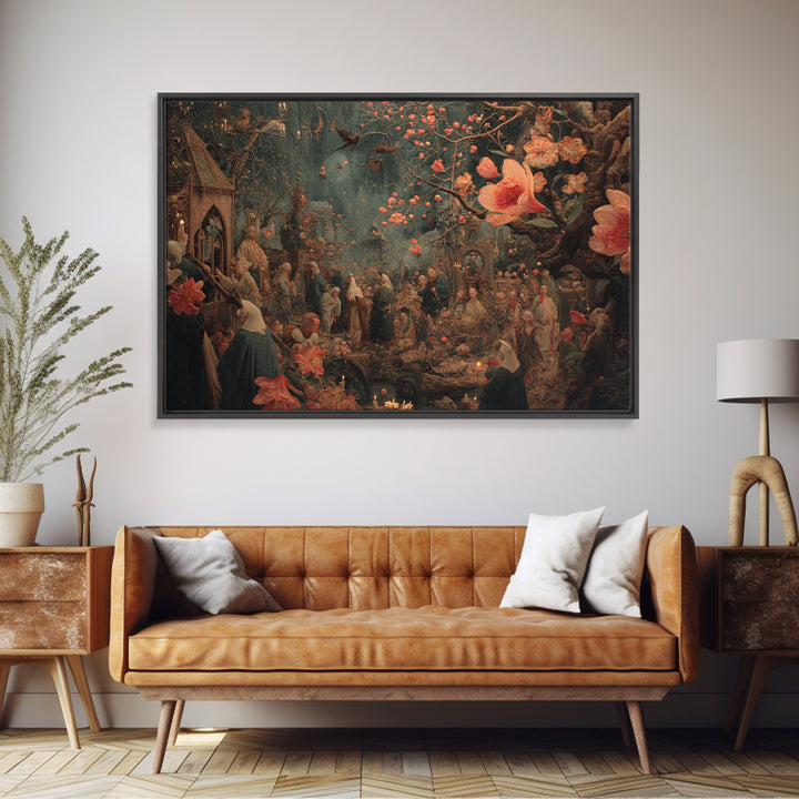 The Poison Garden, Medieval Grotesque Art, Landscape Wall Art, Gothic Horror Wall Art, Canvas Print, Halloween Wall Art