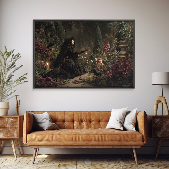 The Poison Garden, Symbolist Gothic Landscape, Landscape Wall Art, Gothic Horror Wall Art, Framed Canvas Print, Halloween Wall Art