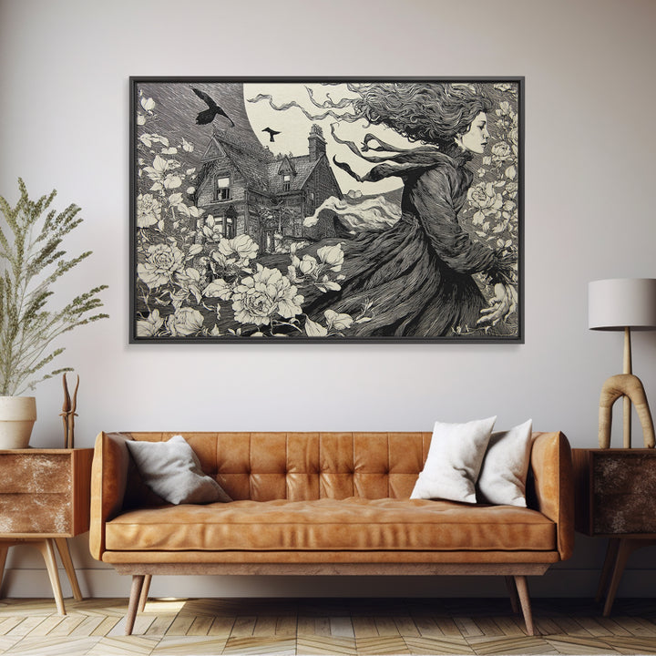 The Poison Garden, Victorian Macabre Art, Landscape Wall Art, Macabre Wall Art, Canvas Print, Halloween Wall Art, Horror Wall Art