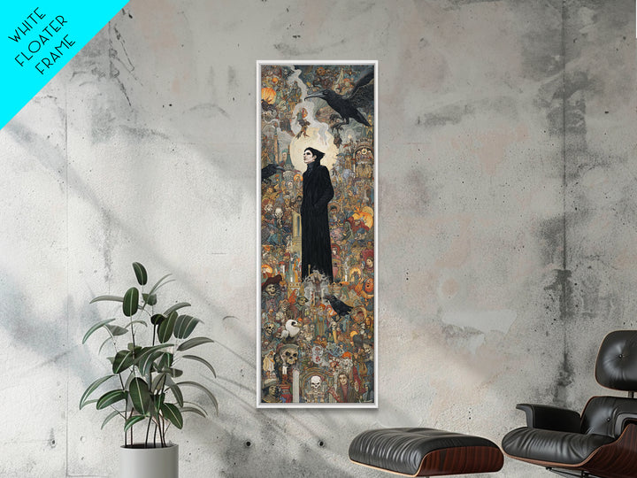The Crow-Masked Assassin, Grotesque Carnival Art, Tall Narrow Wall Art, Gothic Horror Wall Art, Canvas Print, Halloween Wall Art