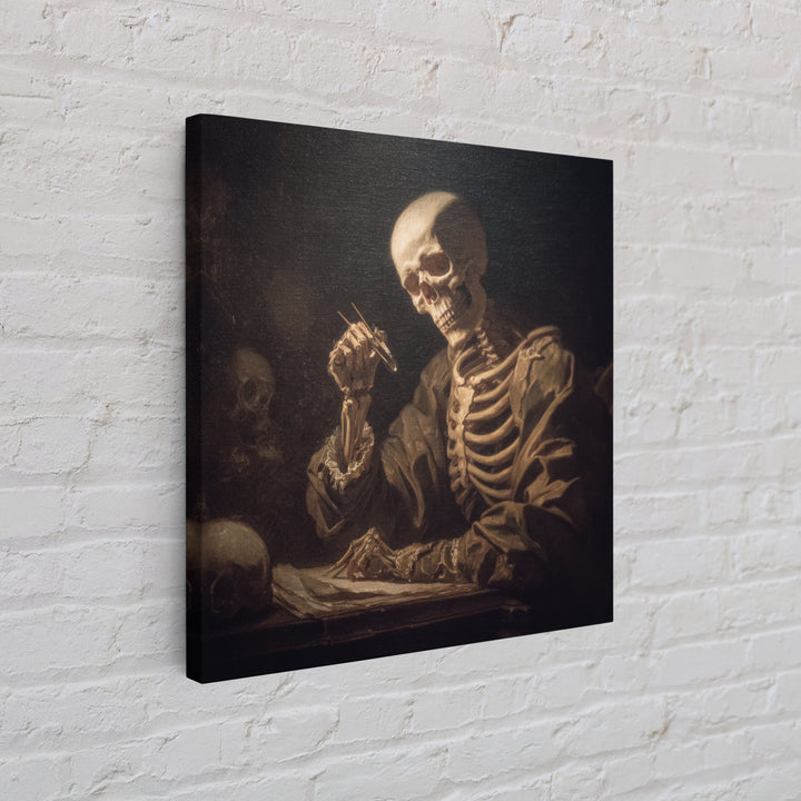 The Bone Sculptor, Gothic Nightmare Art, Square Wall Art, Dark Fantasy Wall Art, Canvas Print, Halloween Wall Art, Gothic Home Decor