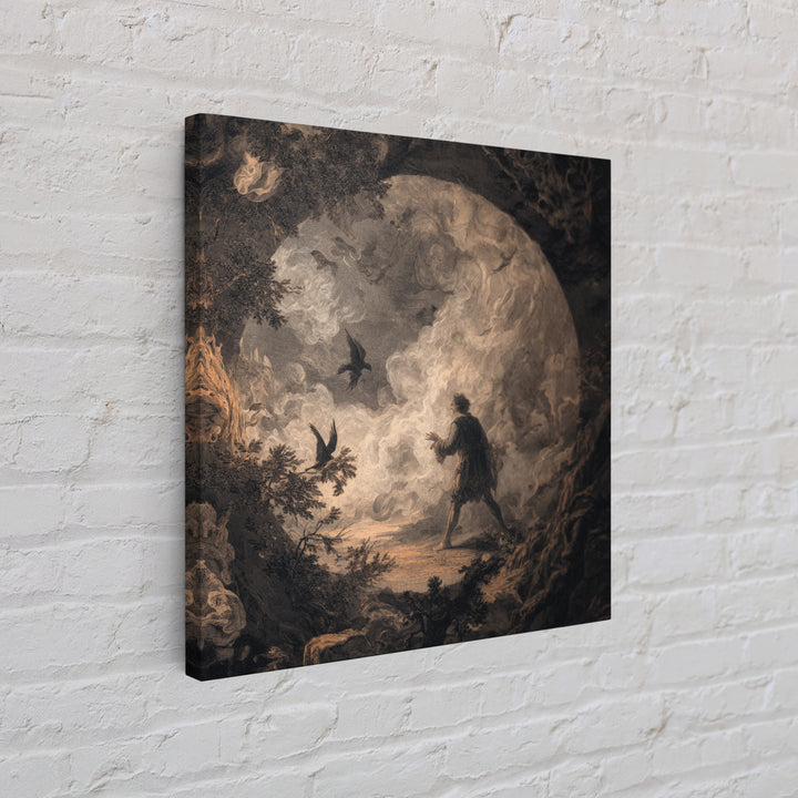 The Dream Eater, Baroque Witchcraft Art, Square Wall Art, Macabre Wall Art, Canvas Print, Halloween Wall Art, Dark Fantasy Art