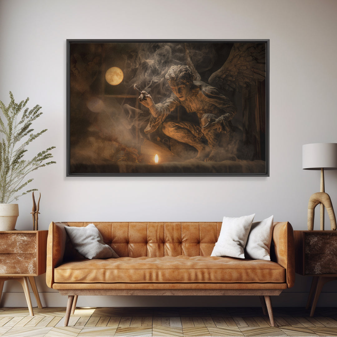 The Dream Eater, Visionary Gothic Art, Landscape Wall Art, Dark Fantasy Wall Art, Canvas Print, Halloween Wall Art, Dark Fantasy Art