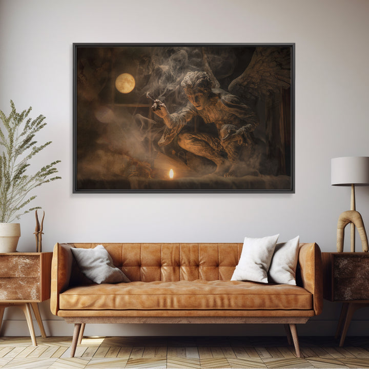 The Dream Eater, Visionary Gothic Art, Landscape Wall Art, Dark Fantasy Wall Art, Canvas Print, Halloween Wall Art, Dark Fantasy Art