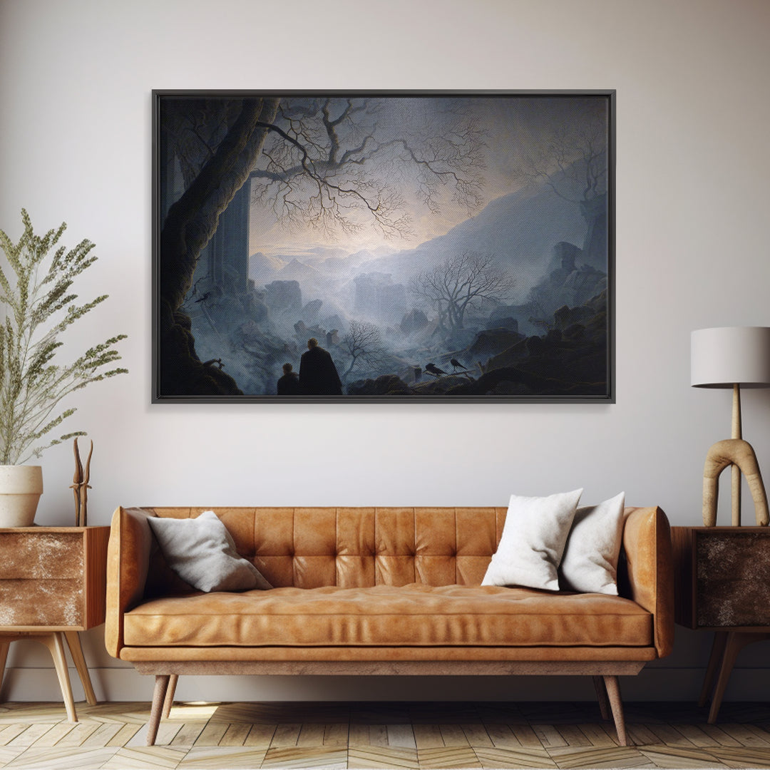 The Dream Eater, Romantic Gothic Landscape, Landscape Wall Art, Macabre Wall Art, Framed Canvas Print, Halloween Wall Art