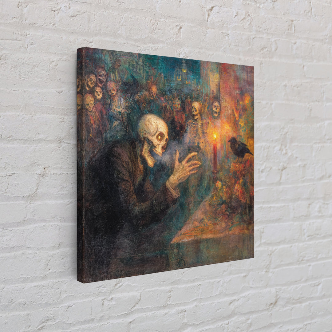 The Dream Eater, Grotesque Carnival Art, Square Wall Art, Dark Halloween Decor, Canvas Print, Halloween Wall Art, Collectible Wall Decor