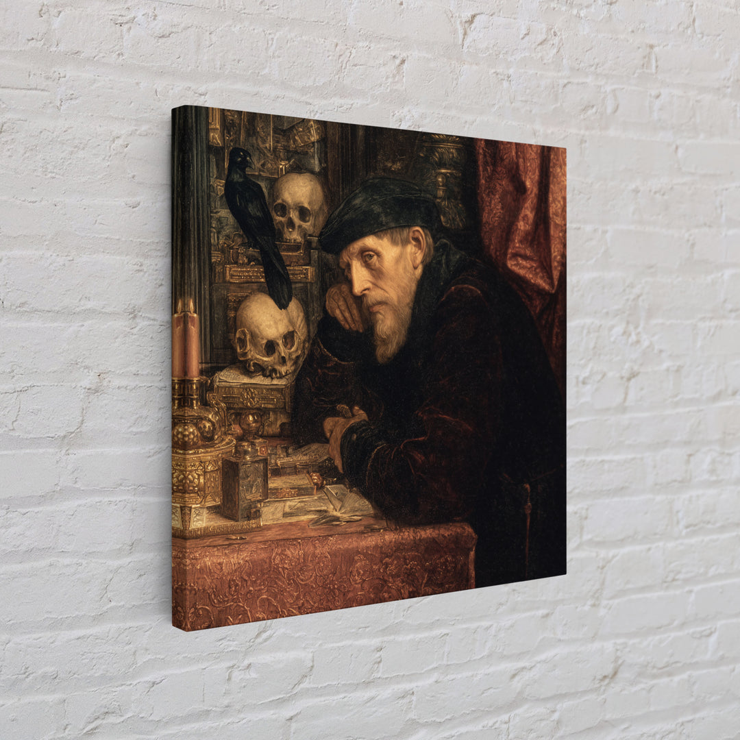 The Royal Coffin Maker, Danse Macabre Art, Square Wall Art, Dark Fantasy Wall Art, Framed Canvas Print, Halloween Decor