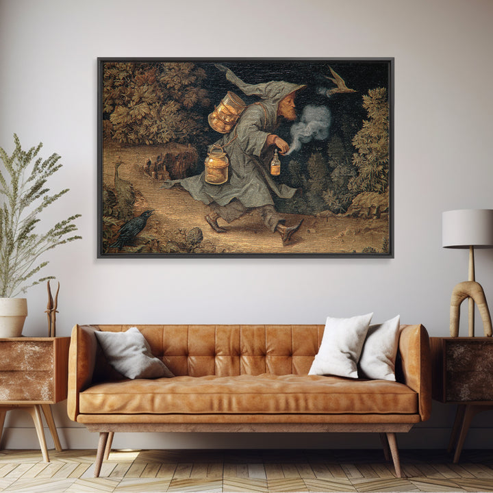 The Soul Collector, Medieval Grotesque Art, Landscape Wall Art, Gothic Horror Wall Art, Canvas Print, Halloween Wall Art