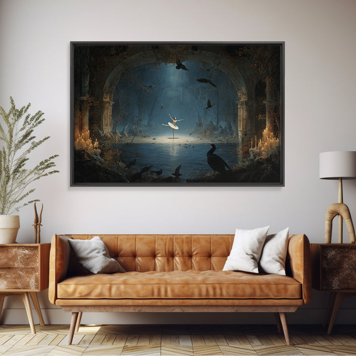 The Phantom Ballerina, Symbolist Gothic Landscape, Landscape Wall Art, Gothic Horror Wall Art, Canvas Print, Halloween Wall Art