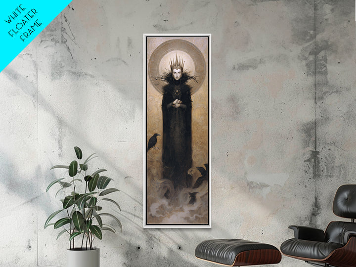 The Thorn-Crowned King, Surreal Apocalyptic Art, Tall Narrow Wall Art, Dark Fantasy Wall Art, Canvas Print, Halloween Wall Art