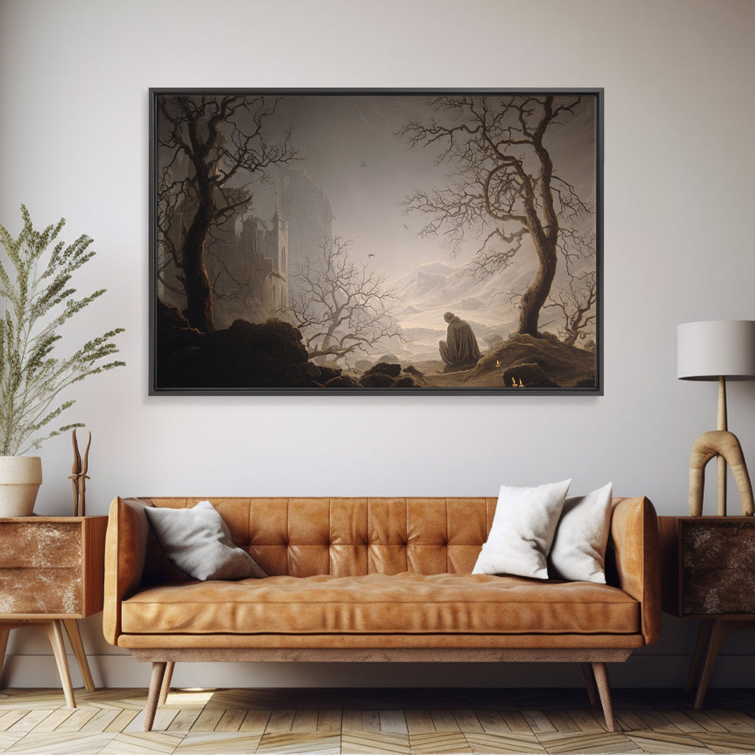 The Ghost Bakery, Romantic Gothic Landscape, Landscape Wall Art, Macabre Wall Art, Canvas Print, Halloween Wall Art