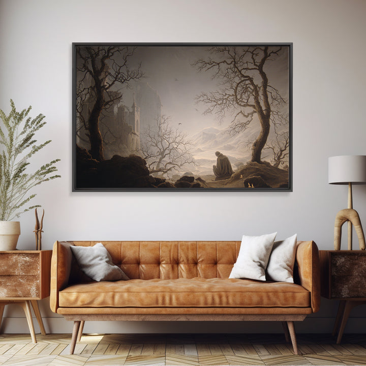 The Ghost Bakery, Romantic Gothic Landscape, Landscape Wall Art, Macabre Wall Art, Canvas Print, Halloween Wall Art
