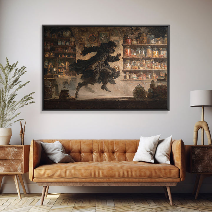 The Goblin Candy Shop, Symbolist Gothic Landscape, Landscape Wall Art, Dark Halloween Decor, Canvas Print, Halloween Wall Art