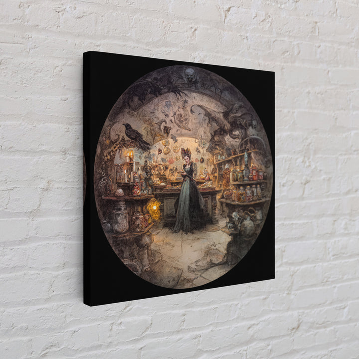 The Goblin Candy Shop, Decadent Gothic Art, Square Wall Art, Dark Fantasy Wall Art, Canvas Print, Halloween Wall Art