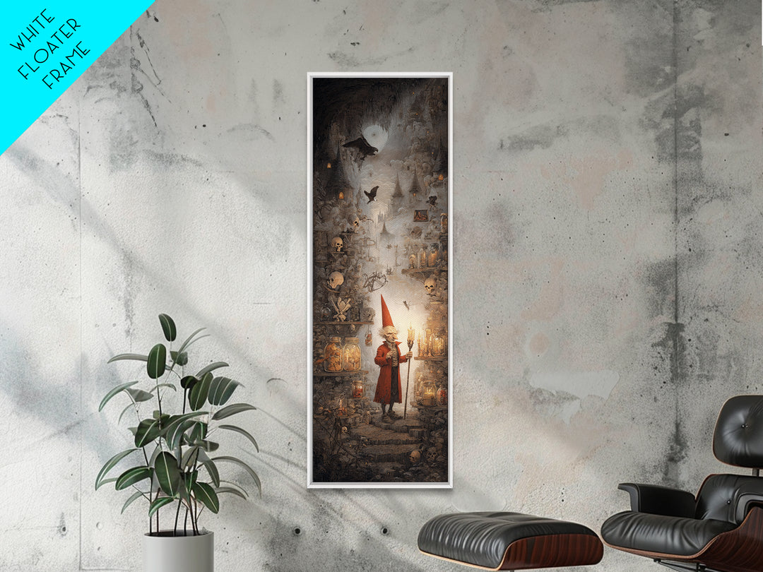 The Goblin Candy Shop, Surreal Apocalyptic Art, Tall Narrow Wall Art, Macabre Wall Art, Canvas Print, Halloween Wall Art