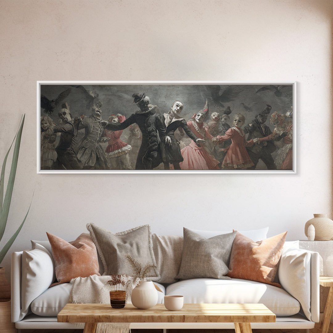The Haunted Toy Parade, Dark Symbolist Art, Extra Wide Wall Art, Dark Fantasy Wall Art, Framed Canvas Print, Halloween Wall Art