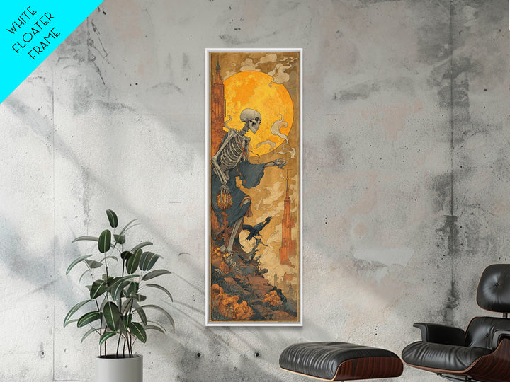 The Candy Corn Kingdom, Danse Macabre Art, Tall Narrow Wall Art, Dark Fantasy Wall Art, Framed Canvas Print
