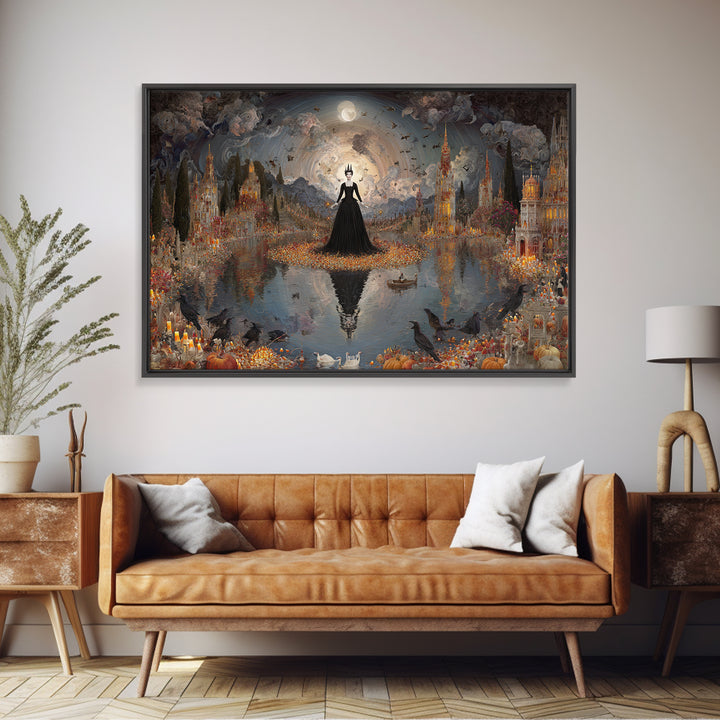 The Candy Corn Kingdom, Symbolist Gothic Landscape, Landscape Wall Art, Dark Fantasy Wall Art, Canvas Print, Halloween Wall Art