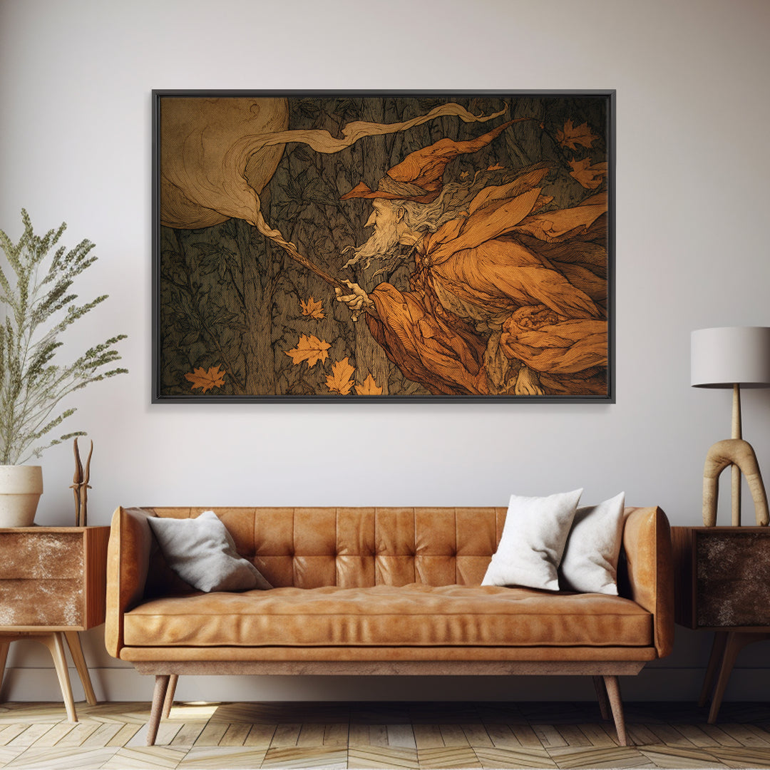 The Candy Corn Kingdom, Gothic Storybook Art, Landscape Wall Art, Gothic Horror Wall Art, Framed Canvas Print, Halloween Wall Art