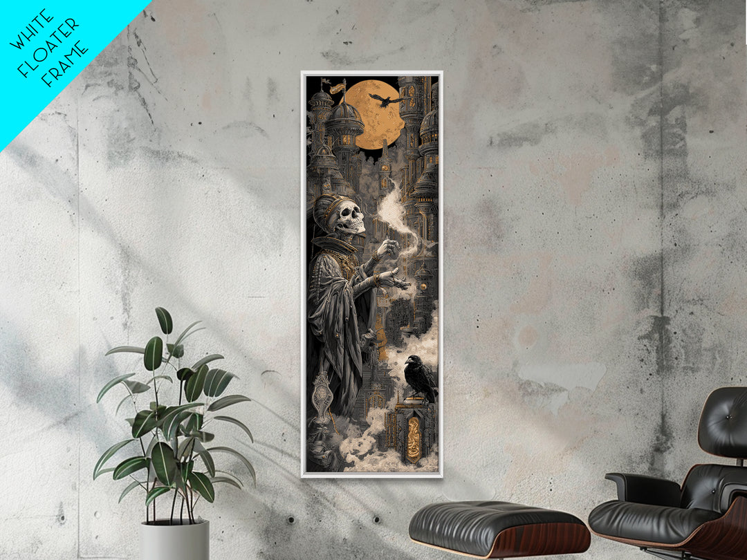 The Candy Corn Kingdom, Biomechanical Horror Art, Tall Narrow Wall Art, Dark Fantasy Wall Art, Canvas Print, Halloween Wall Art