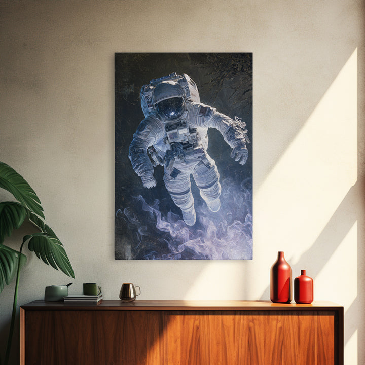 The Astronaut Ghost, Expressionist Gothic Art, Vertical Wall Art, Dark Fantasy Wall Art, Canvas Print, Halloween Wall Art, Halloween Decor