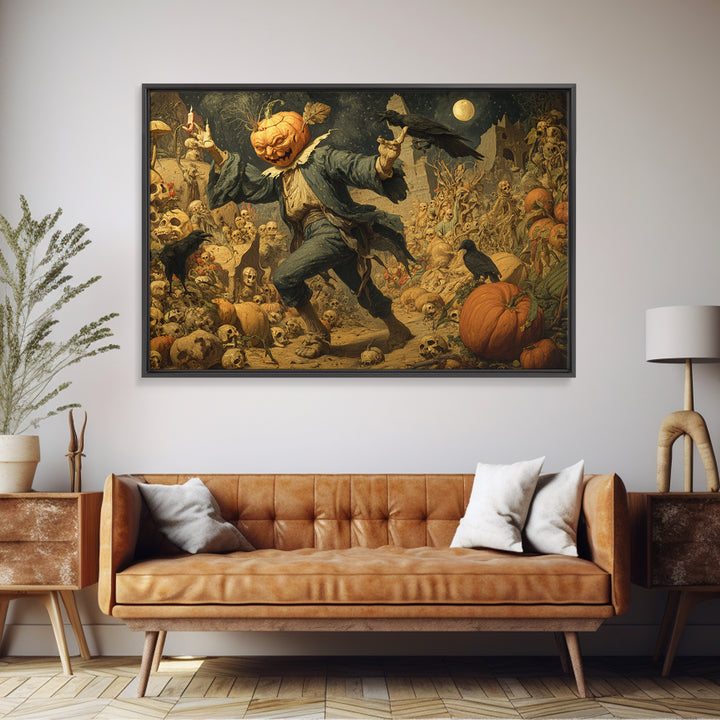 Desert Halloween, Medieval Grotesque Art, Landscape Wall Art, Dark Fantasy Wall Art, Canvas Print, Halloween Wall Art
