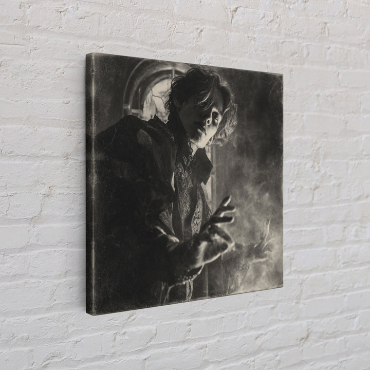 The Cathedral Of Bones, Dark Symbolist Art, Square Wall Art, Dark Fantasy Wall Art, Canvas Print, Halloween Wall Art