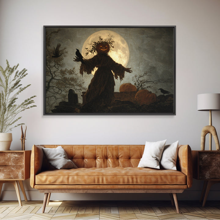 The Personification Of October, Romantic Gothic Landscape, Landscape Wall Art, Macabre Wall Art, Canvas Print, Halloween Wall Art