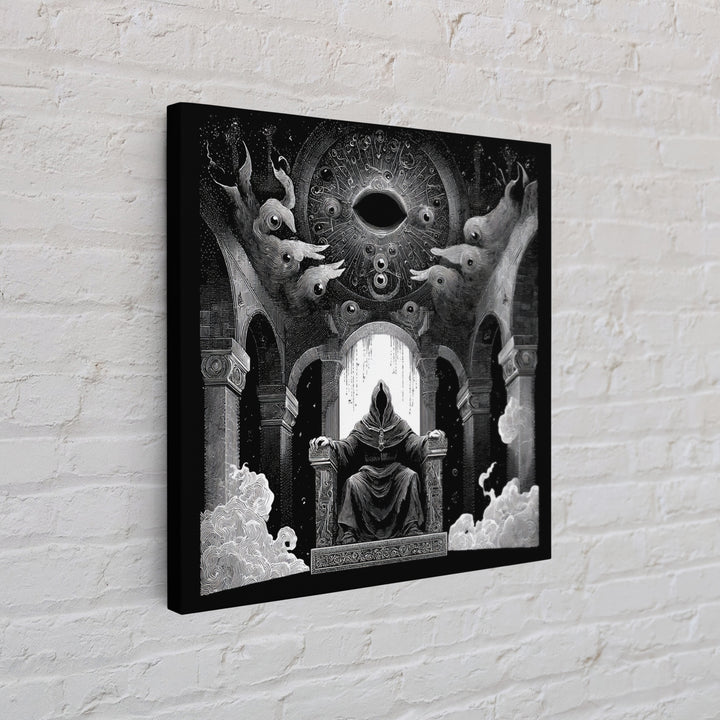 The Dreaming Priest Of The Outer Gate, Symbolist Dream Art, Square Wall Art, Dark Fantasy Wall Art, Canvas Print, Halloween Wall Art