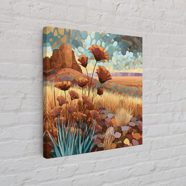Desert Wildflowers After Spring Rain Framed Canvas Print, Desert Art, Wall Art Prints, Southwestern Decor, Fine Art, Desert, DES-1x1-28
