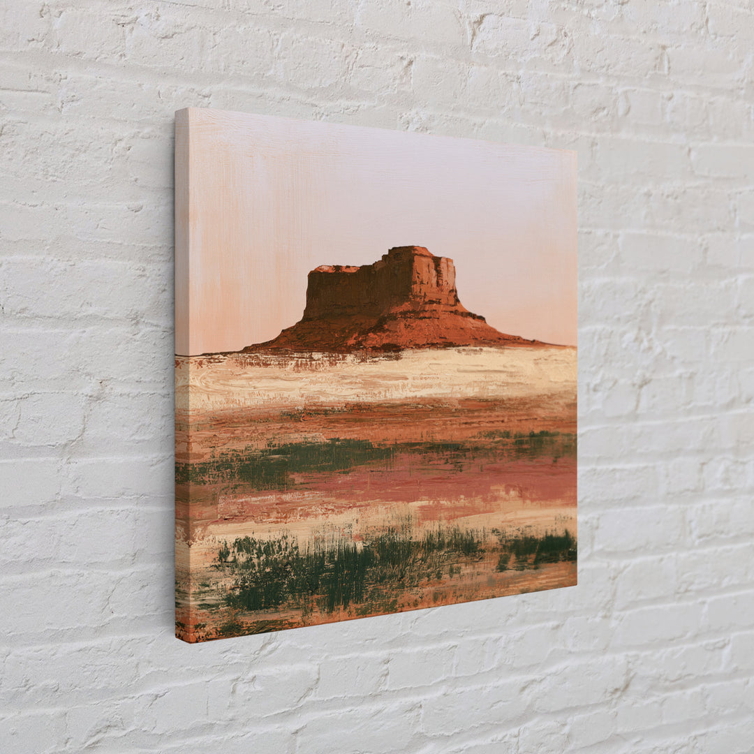 Abstract Mesa Landscape Framed Canvas Print, Desert Art, Gallery Decor, Southwestern Decor, Fine Art, Desert, Home Decor, DES-1x1-51