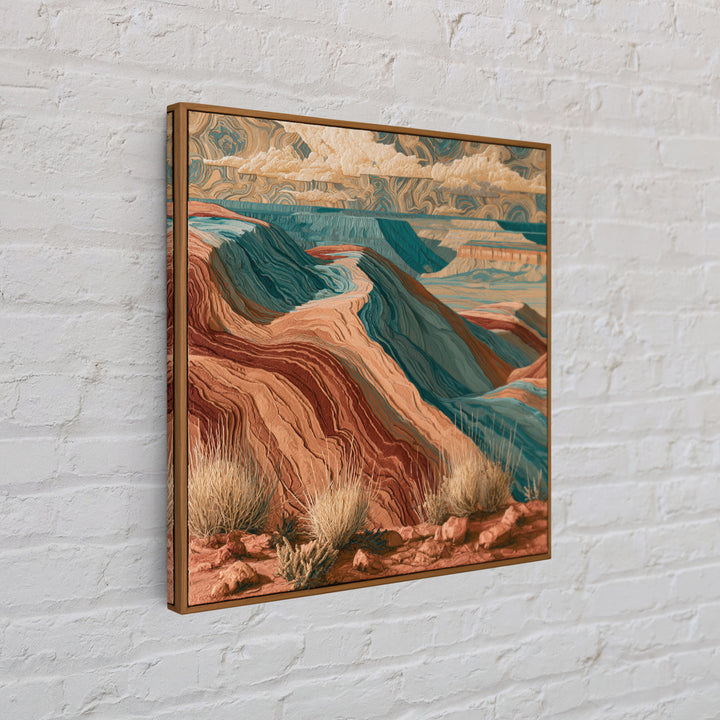 Wind Carved Dune Patterns from Above Canvas Print, Desert Art, Digital Download Art, Southwestern Decor, Fine Art, Desert, DES-1x1-92
