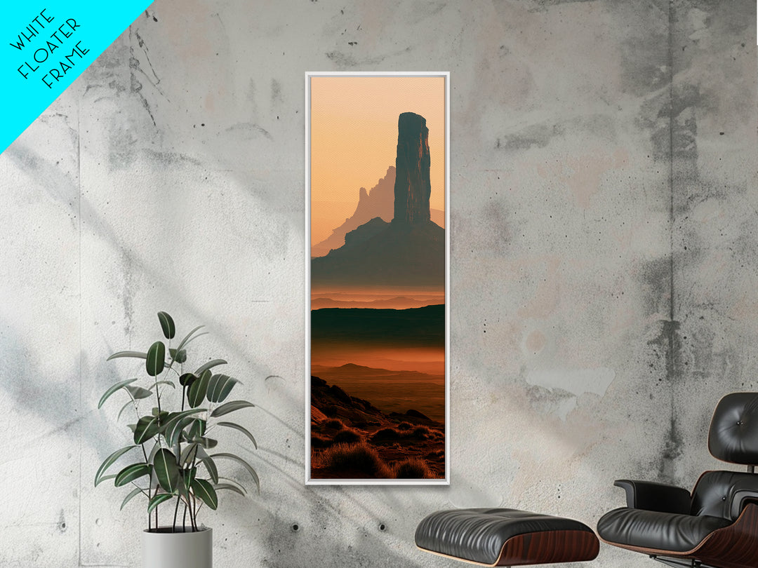 Monument Valley Silhouette Canvas Print, Desert Art, Wall Decor, Southwestern Decor, Fine Art, Desert, Living Room Decor, DES-1x3-21