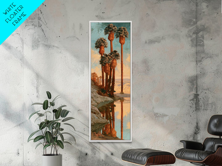 Palm Oasis Reflected Canvas Print, Desert Art, Landscape Art, Southwestern Decor, Fine Art, Desert, Art Print, DES-1x3-27