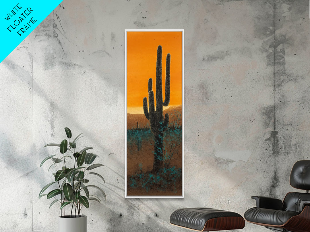 Sandstone Canyon with Dramatic Light Beam Framed Canvas Print, Desert Art, Modern Wall Art, Southwestern Decor, Desert, DES-1x3-52