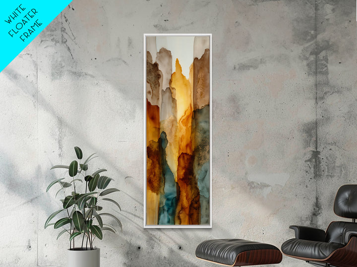 Saguaro Cactus under Orange Sunset Sky Framed Canvas Print, Desert Art, Original Art, Southwestern Decor, Fine Art, Desert, DES-1x3-61