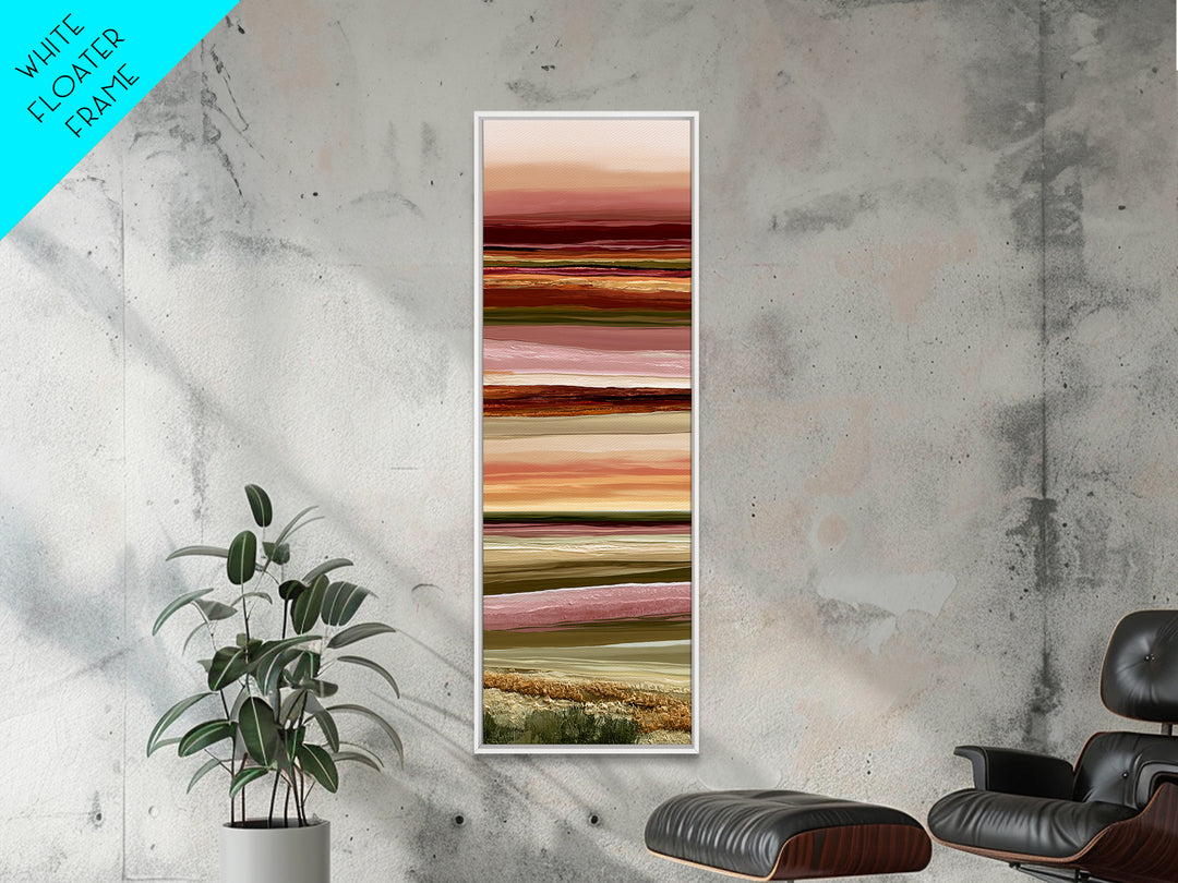 Abstract Heatwave Horizon Canvas Print, Desert Art, Western Decor, Southwestern Decor, Oil Painting, Desert, Modern Decor, DES-1x3-73