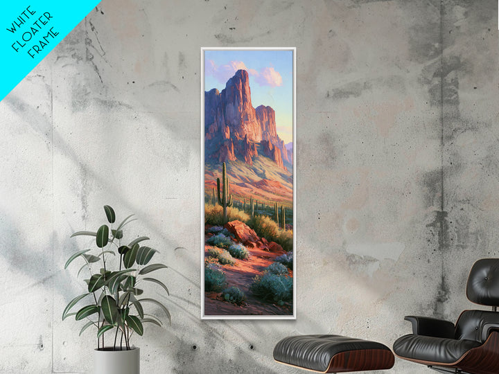 Wind Carved Dune Patterns from Above Framed Canvas Print, Desert Art, Original Painting, Southwestern Decor, Fine Art, Desert, DES-1x3-8