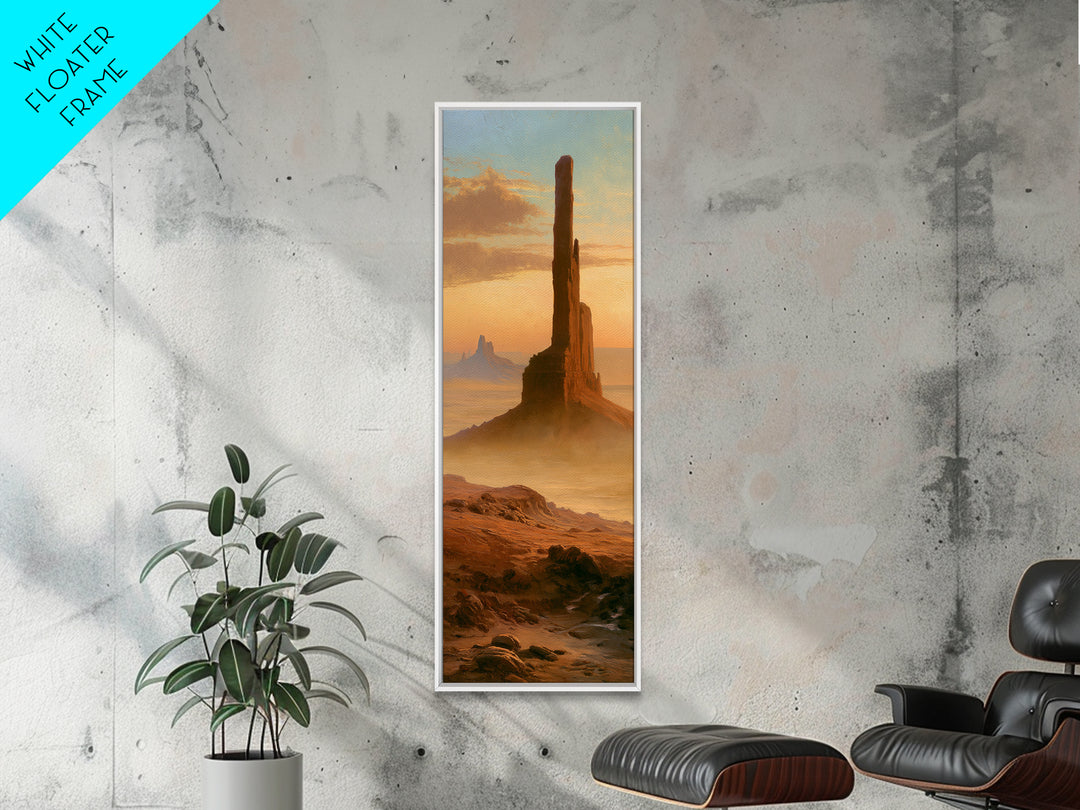 Monument Valley Silhouette Canvas Print, Desert Art, Printable Art, Southwestern Decor, Watercolor Art, Desert, DES-1x3-93
