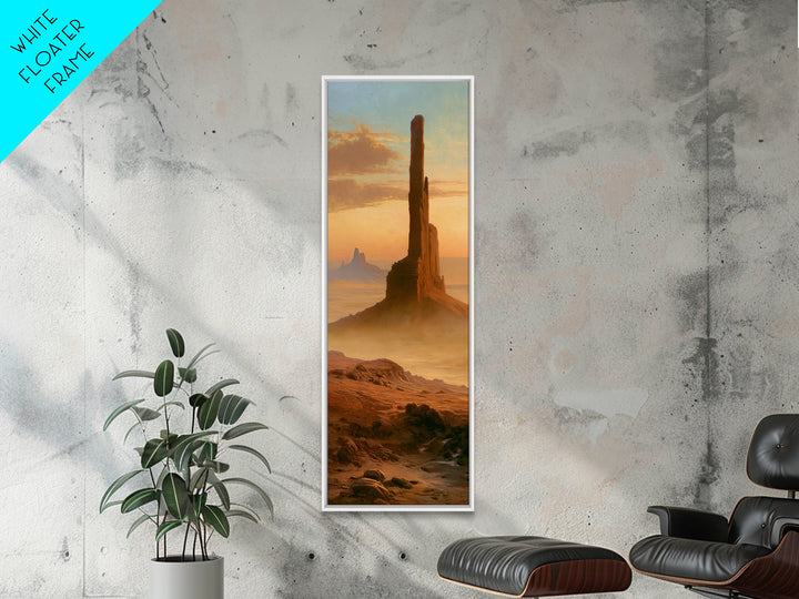 Monument Valley Silhouette Canvas Print, Desert Art, Printable Art, Southwestern Decor, Watercolor Art, Desert, DES-1x3-93