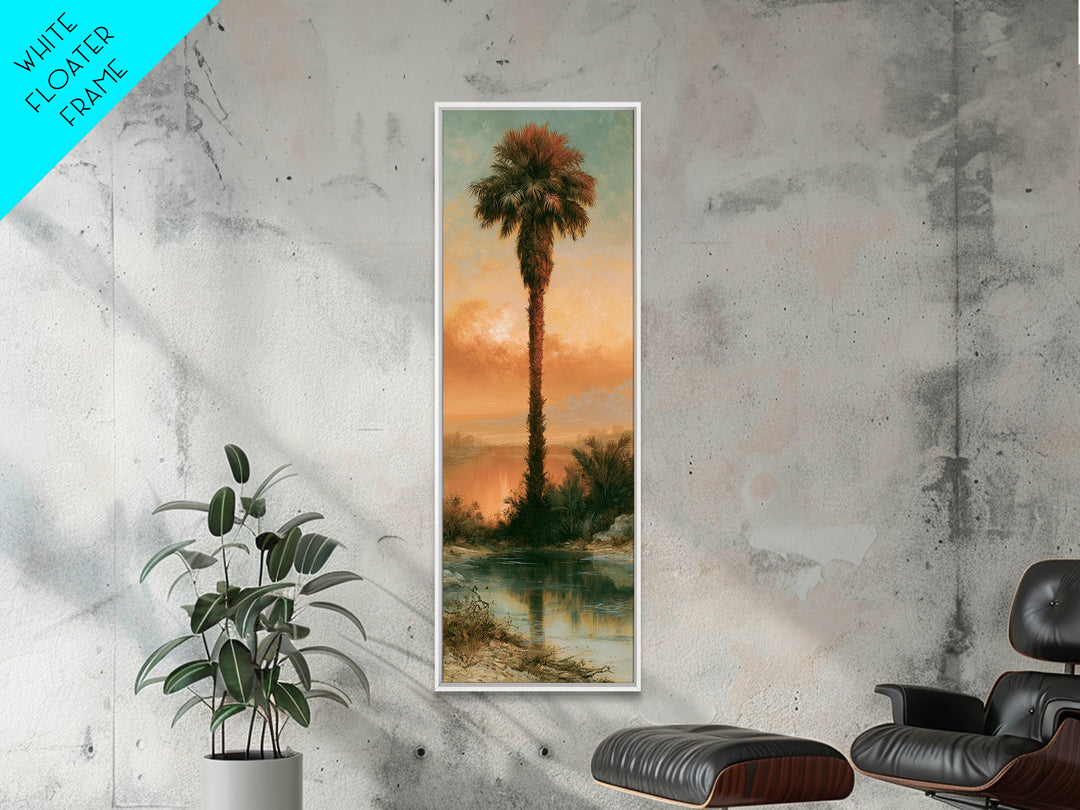 Palm Oasis Reflected Canvas Print, Desert Art, Printable Wall Art, Southwestern Decor, Fine Art, Desert, Modern Wall Art, DES-1x3-99