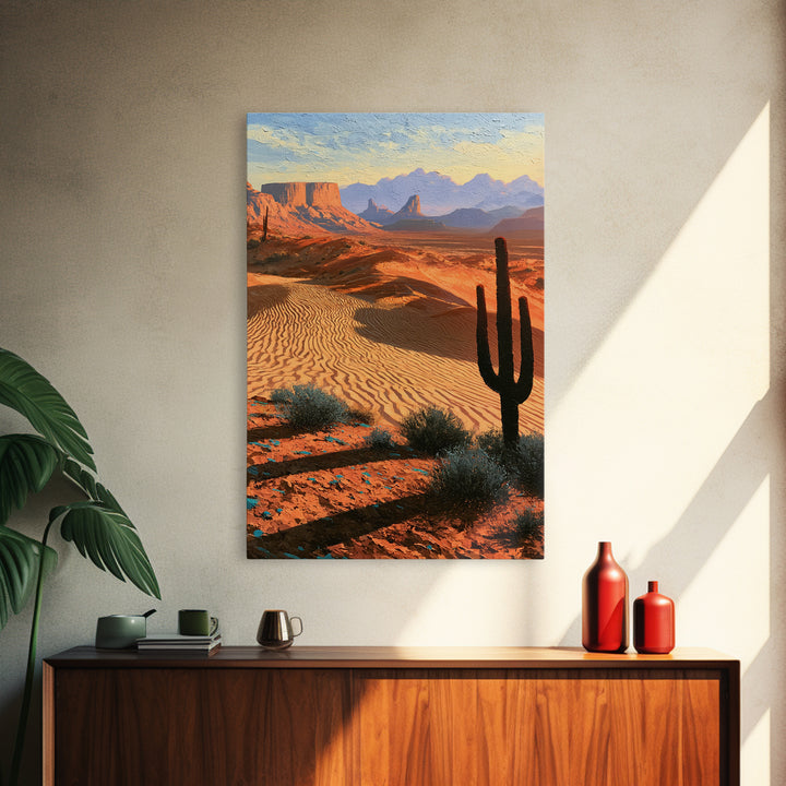 Wind Carved Dune Patterns from Above Framed Canvas Print, Desert Art, Abstract Wall Art, Southwestern Decor, Fine Art, Desert, DES-2x3-100