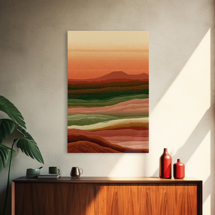 Abstract Heatwave Horizon Canvas Print, Desert Art, Western Decor, Southwestern Decor, Oil Painting, Desert, Modern Decor, DES-2x3-45