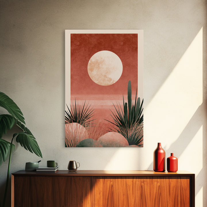 Minimal Beige Sun Canvas Print, Desert Art, Large Wall Art, Southwestern Decor, Desert, Western Wall Art, Mountain Wall Art, DES-2x3-54