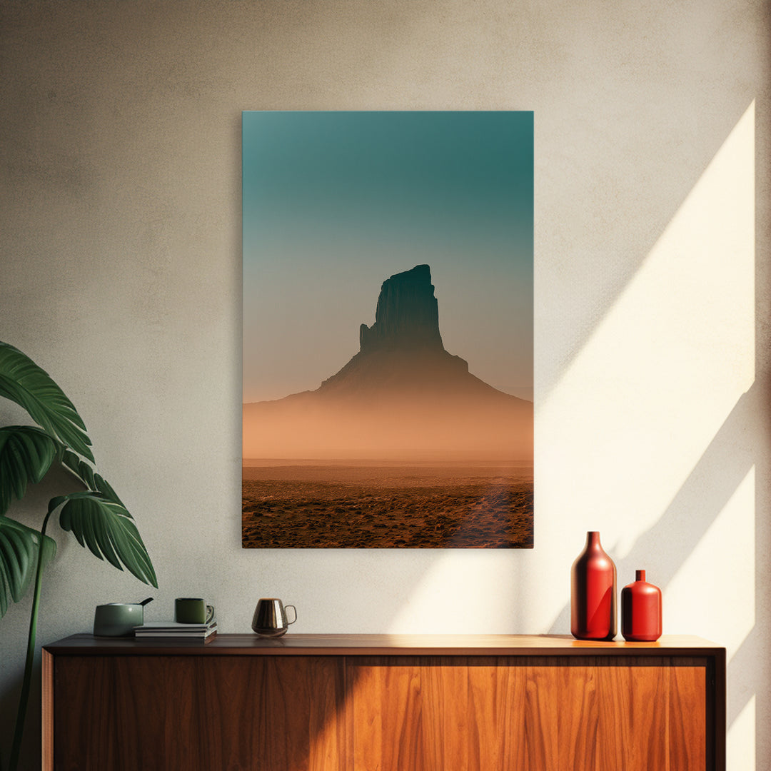 Monument Valley Silhouette Canvas Print, Desert Art, Landscape Art, Southwestern Decor, Oil Painting, Desert, Art Print, DES-2x3-65