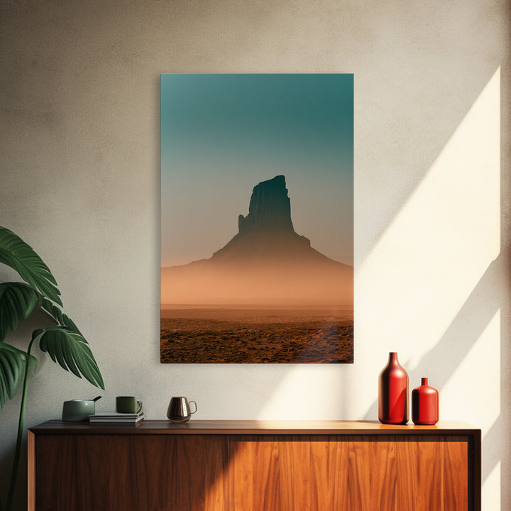 Monument Valley Silhouette Canvas Print, Desert Art, Landscape Art, Southwestern Decor, Oil Painting, Desert, Art Print, DES-2x3-65