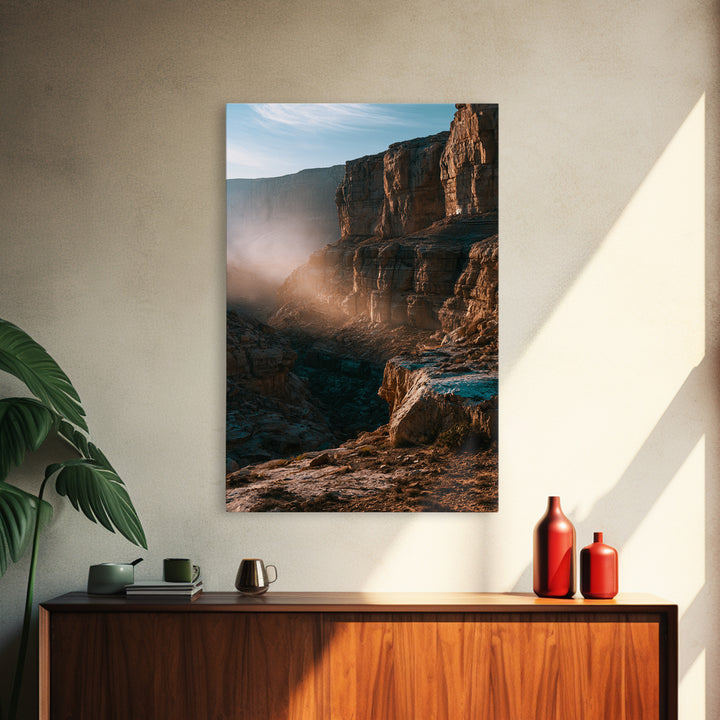 Sandstone Canyon with Dramatic Light Beam Canvas Print, Desert Art, Digital Download Art, Southwestern Decor, Fine Art, Desert, DES-2x3-96